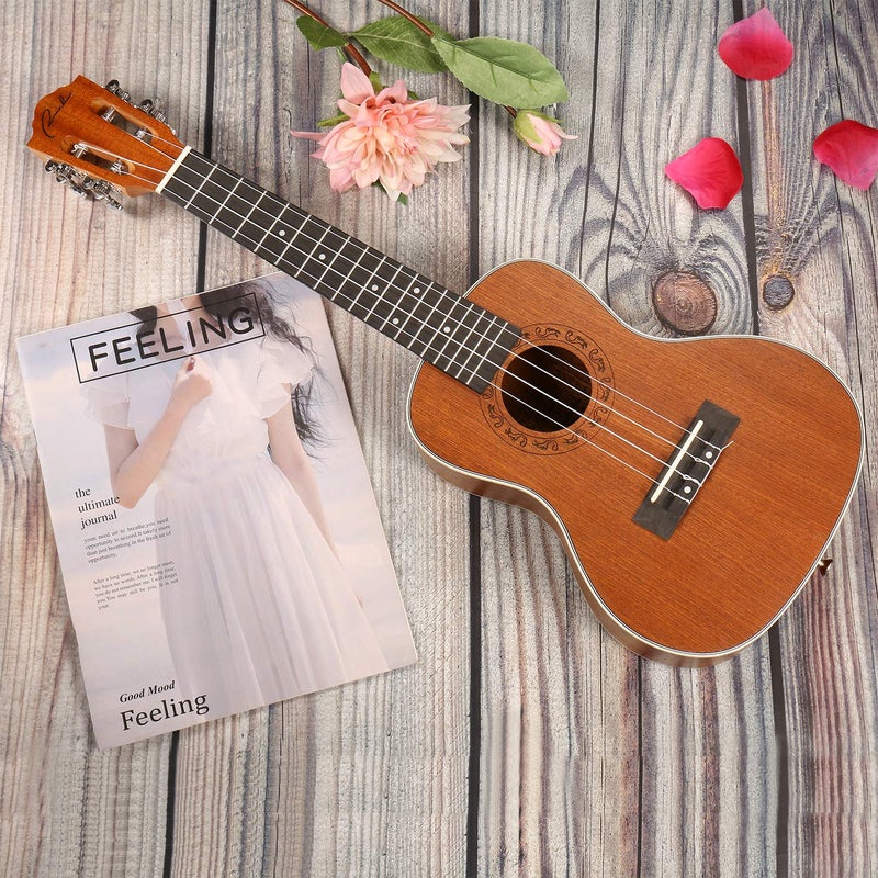 Ranch Concert Ukulele 23 inch Classical ukelele Instrument with Online 12 Lessons Professional Beginner Ukalalee Starter Pack Bundle Ukele Gig bag - Image 4